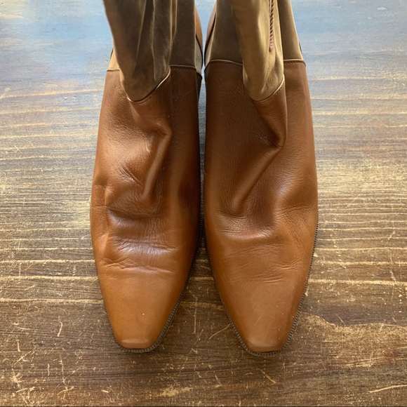 Chantal Leather Suede Cowboy Western Boots - Picture 7 of 12